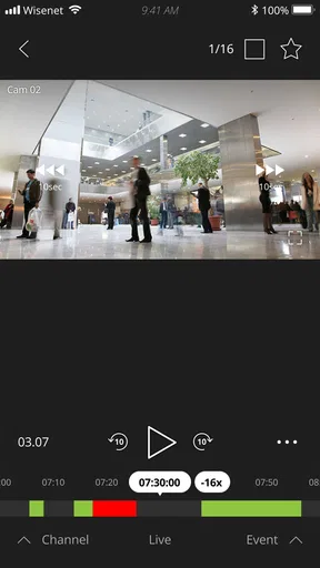 Wisenet mobile screenshot