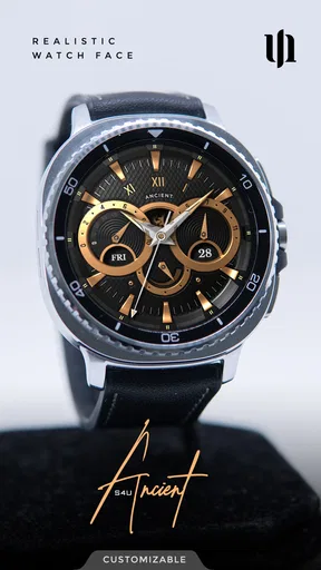 S4U Ancient Gold Watch Face screenshot