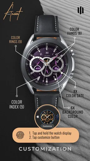 S4U Ancient Gold Watch Face screenshot