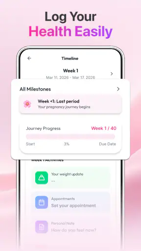Baby & Pregnancy Tracker App screenshot