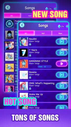 Cat Hop: ピアノ音楽ゲーム screenshot