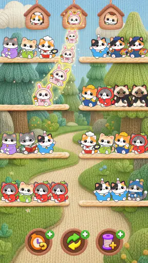 Cutie Sort: 猫 ソート 猫 色 並べ替え screenshot