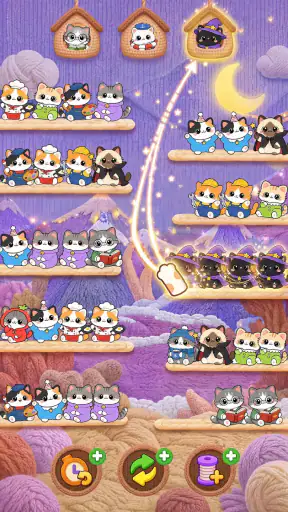 Cutie Sort: 猫 ソート 猫 色 並べ替え screenshot