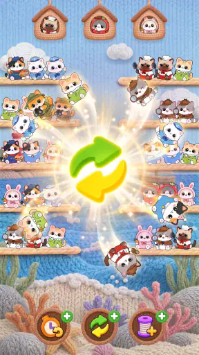 Cutie Sort: 猫 ソート 猫 色 並べ替え screenshot