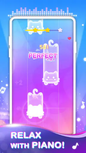 Dreameow Tiles: 可愛い猫の音楽リズムゲーム screenshot