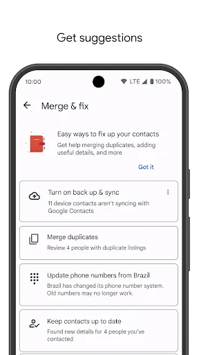 Google コンタクト screenshot