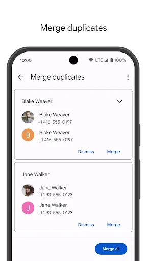 Google コンタクト screenshot