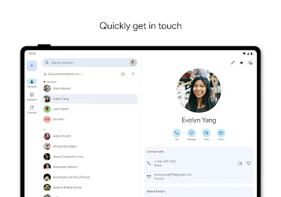Google コンタクト screenshot