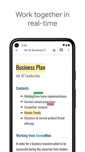 Google ドキュメント screenshot