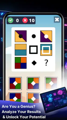 IQテスト＆脳トレ無料: なぞなぞ＆論理パズル screenshot