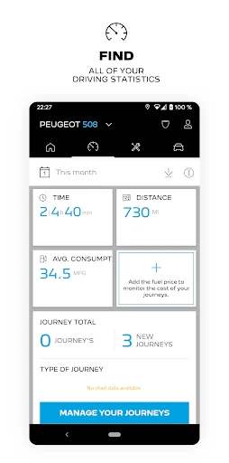 MYPEUGEOT APP screenshot