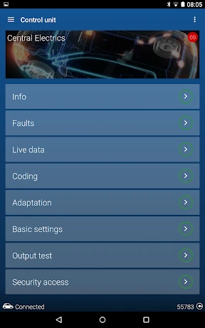 OBDeleven VAG car diagnostics screenshot