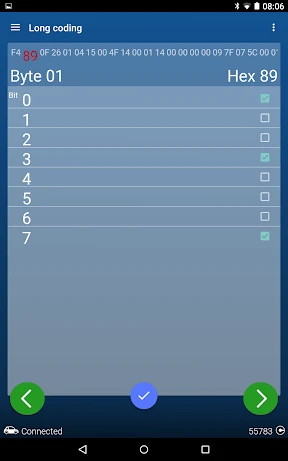 OBDeleven VAG car diagnostics screenshot