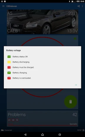 OBDeleven VAG car diagnostics screenshot