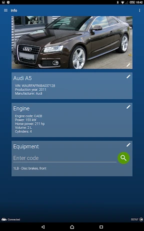 OBDeleven VAG car diagnostics screenshot