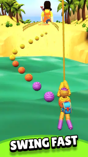 Rope Man Run - Yarn Hero Game screenshot