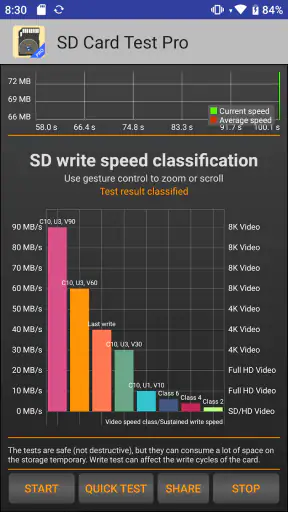 SD Card Test Pro screenshot