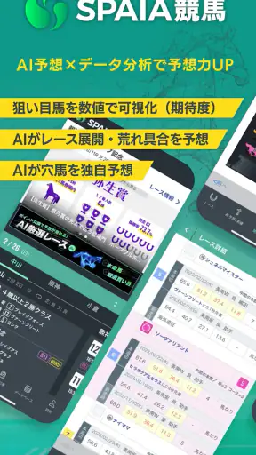 SPAIA競馬~AI予想とデータ解析による次世代の競馬アプリ screenshot