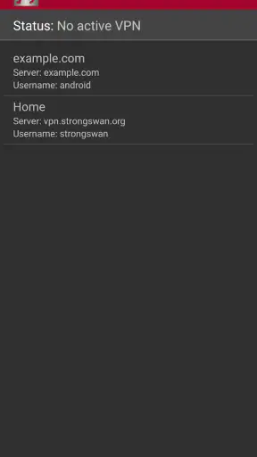 strongSwan VPN Client screenshot