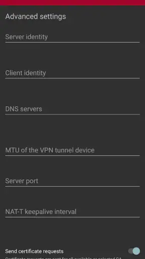 strongSwan VPN Client screenshot