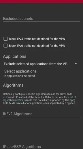 strongSwan VPN Client screenshot
