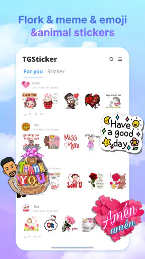 Tgsticker - sticker & kaomoji screenshot