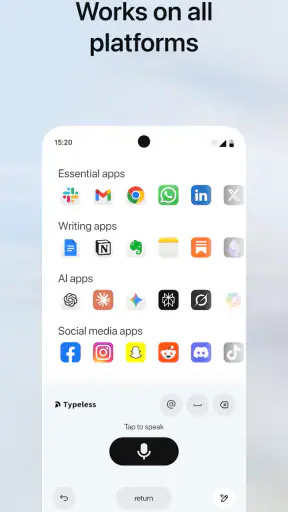 Typeless: AI Voice Keyboard screenshot
