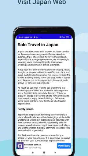 Visit Japan Web Info screenshot