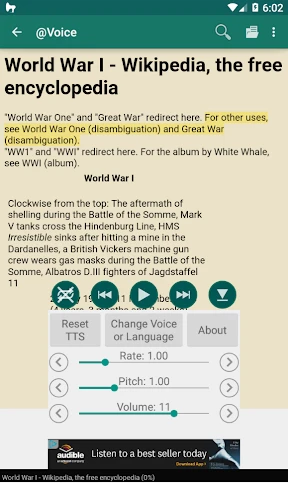 @Voice Aloud Reader (TTS) screenshot