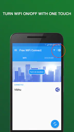Wifi 接続を開く screenshot