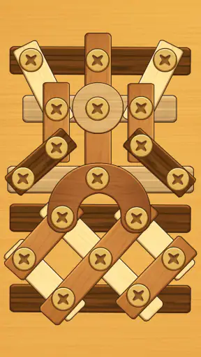 ねじパズル: 木のナットとボルト screenshot