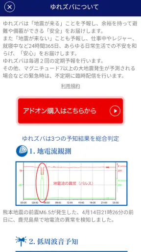 ゆれズバ ー地震の予報、予知、予測・防災 screenshot