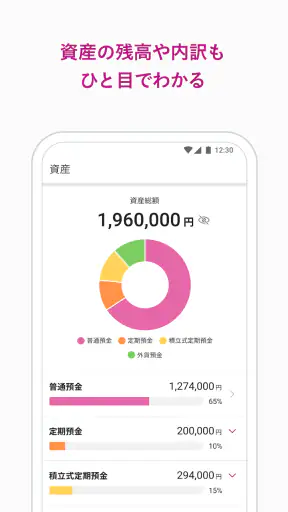イオン銀行通帳アプリ かんたんログイン&残高・明細の確認 screenshot
