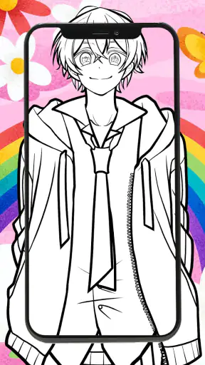 カラフル ピーチ  塗り絵 screenshot