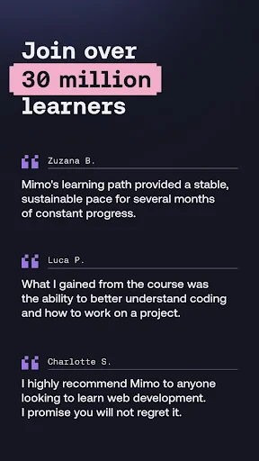 コーディング/プログラミングを学ぶ: Mimo screenshot