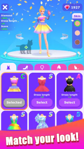 ダンススカート - 音楽ドレスアップ screenshot