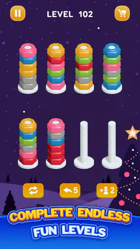 ナット整理・カラーゲーム screenshot