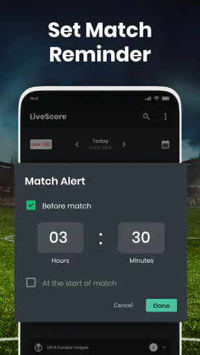 ライブスコア :  試合のリマインダー screenshot