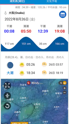 今日の潮汐 - 潮見表・タイドグラフ+ 海天気・海水温・釣り screenshot