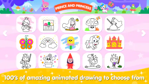 女の子のためのぬりえと絵を描く screenshot