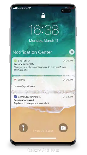 画面のロックと通知iOS 15 screenshot