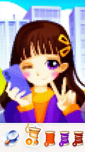 魔法のクロスステッチ:ピクセルアートの塗り絵 screenshot