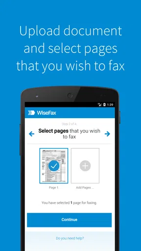 Send fax with WiseFax screenshot