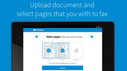 Send fax with WiseFax screenshot