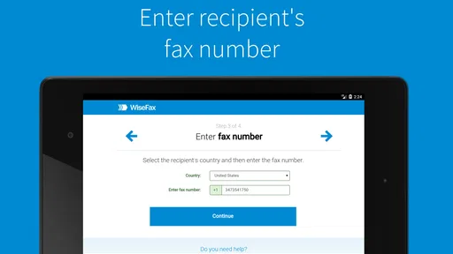 Send fax with WiseFax screenshot