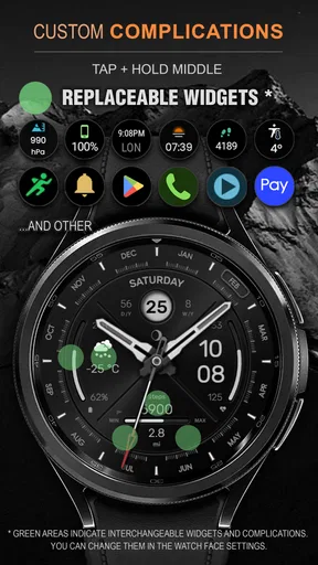 WFP 307 Modern watch face screenshot