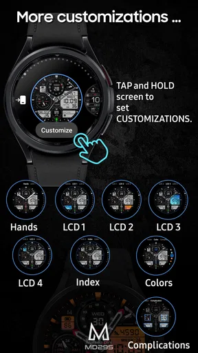MD295 Analog watch face screenshot