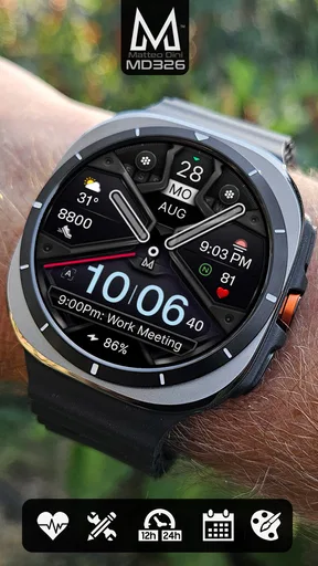 MD326 3D Modern Watch Face screenshot