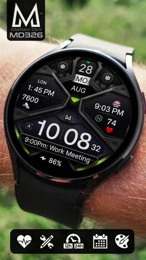 MD326 3D Modern Watch Face screenshot