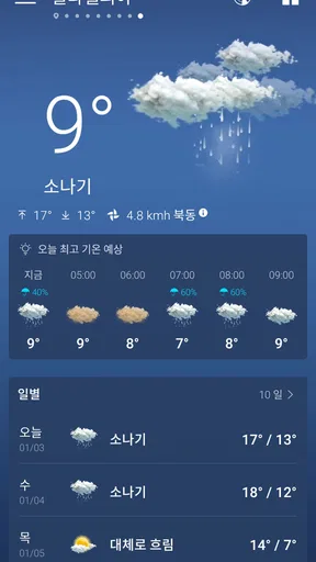 일기 예보 및 비 레이더 라이브 screenshot